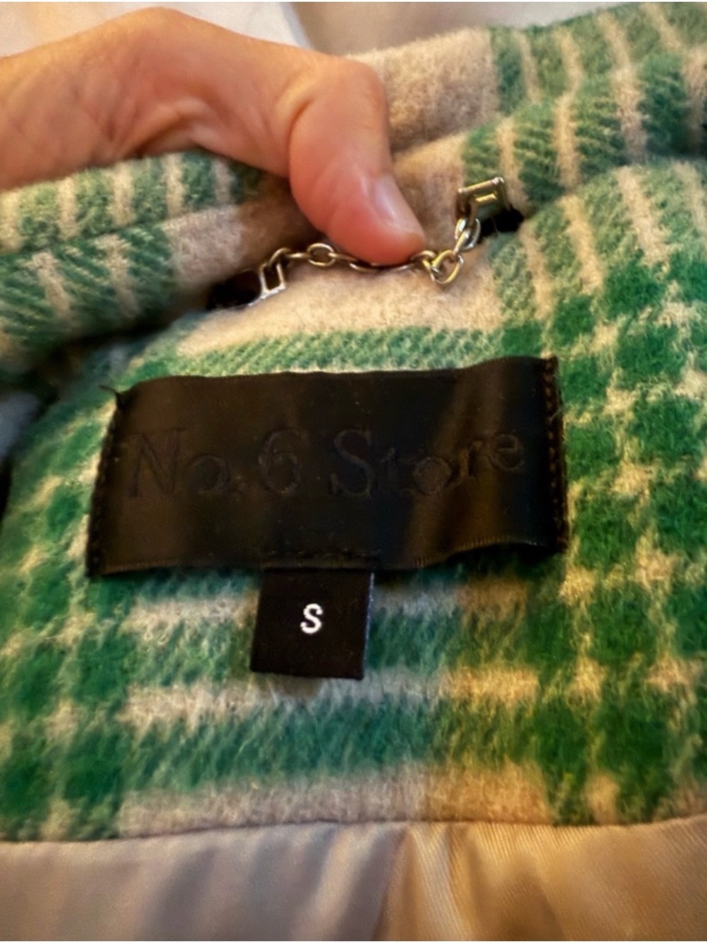 No.6 Wicke Bomber Beige and Green Size Small - Picture 5 of 6